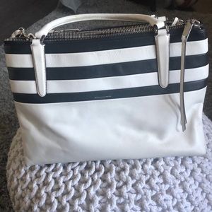 Coach black and white purse
